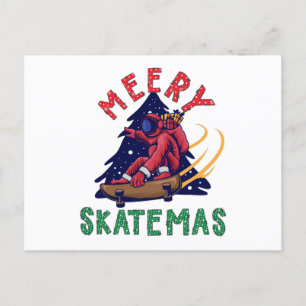 Skateboard Christmas, Skater Santa Claus Postcard
