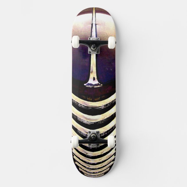 Skateboard Classic Car Chrome grille. Deck (Front)