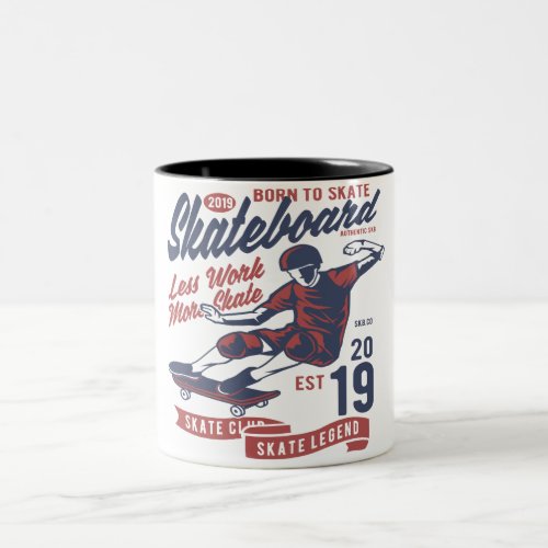 Skateboard Club Two_Tone Coffee Mug