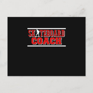 Skateboard Coach Skateboarder Skateboarding Skater Invitation Postcard
