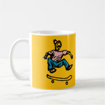 skateboard coffee mug