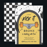 Skateboard Come Kick It Urban Sport Birthday Party Invitation<br><div class="desc">Skateboard Come Kick It Urban Sport Birthday Party Invitation
All designs are © PIXEL PERFECTION PARTY LTD</div>