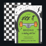 Skateboard Come Kick It Urban Sport Birthday Party Invitation<br><div class="desc">Skateboard Come Kick It Urban Sport Birthday Party Invitation
All designs are © PIXEL PERFECTION PARTY LTD</div>
