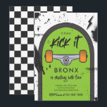 Skateboard Come Kick It Urban Sport Birthday Party Invitation<br><div class="desc">Skateboard Come Kick It Urban Sport Birthday Party Invitation
All designs are © PIXEL PERFECTION PARTY LTD</div>