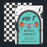 Skateboard Come Kick It Urban Sport Birthday Party Invitation<br><div class="desc">Skateboard Come Kick It Urban Sport Birthday Party Invitation
All designs are © PIXEL PERFECTION PARTY LTD</div>