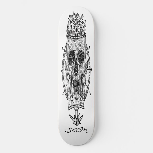 skateboard Custom Skeleton Nautical King (Front)