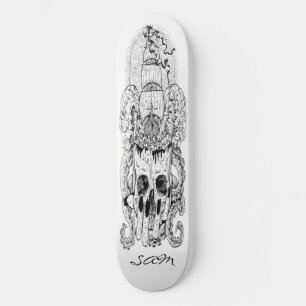 skateboard Custom Skeleton Nautical Pirate