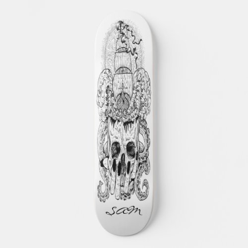 skateboard Custom Skeleton Nautical Pirate King