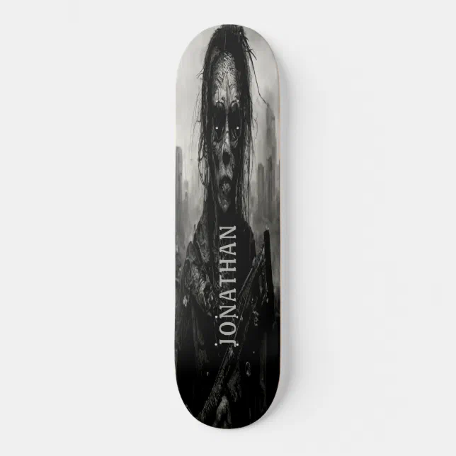 Skateboard Dark Frightening Zombie Warrior Zazzle