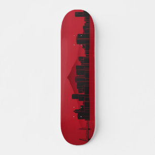 Skateboard Deck - Portland Skyline - Red
