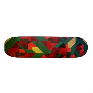 Skateboard Deck With Abstract Pattern