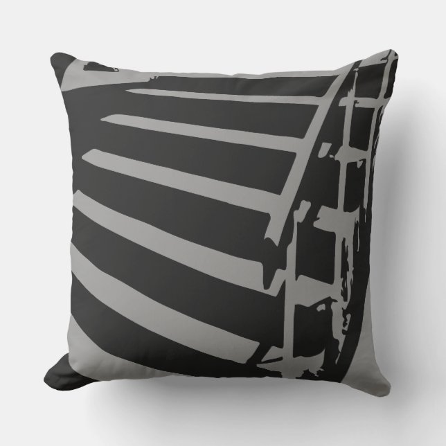 Skateboard Down Stairs Six Charcoal Combo Pillows (Front)