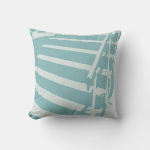 Skateboard Down Stairs Six Mint Green Throw Pillow