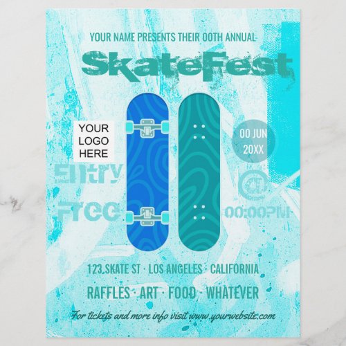 Skateboard Event Advertisement add photo and logo Flyer