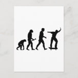 Skateboard Evolution Postcard