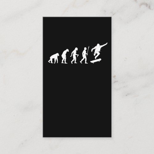 Skateboard Evolution Skateboarder Business Card