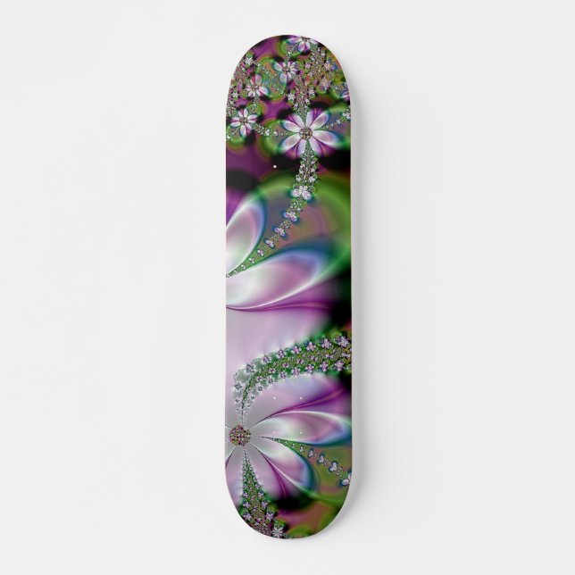 Skateboard Floral Garden Deck (Front)