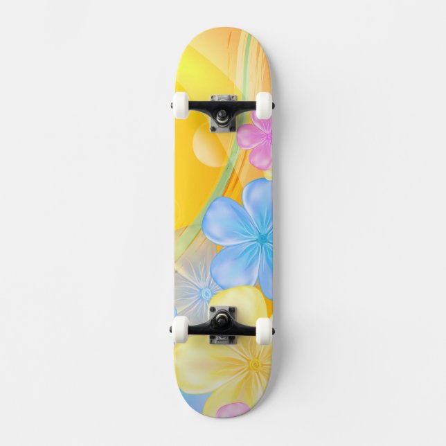 Skateboard-Floral Skateboard (Front)