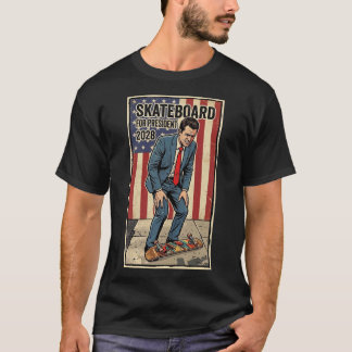 Skateboard For President 2028, political humor T-Shirt
