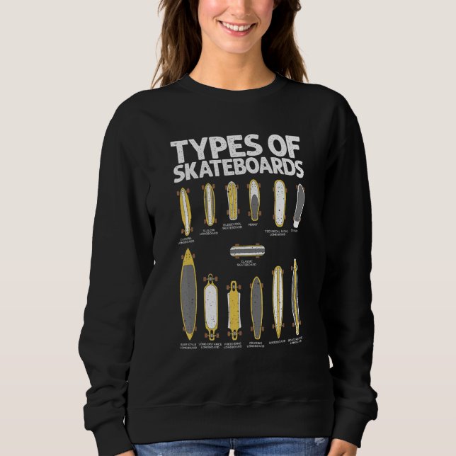 Skateboard For Teens Boys Girls Skateboarding Sweatshirt (Front)