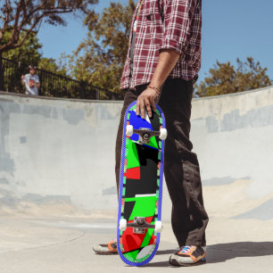 Skateboard Geometric Double Trimmed