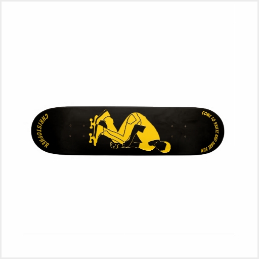 Skateboard Gifts In Black And Yellow Style