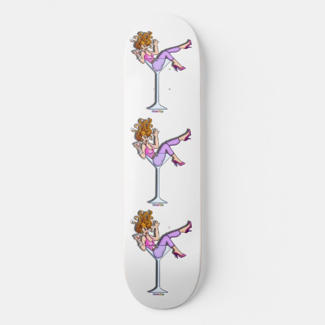 Skateboard - Girl in a Martini Glass, Lil Red Deck (Front)