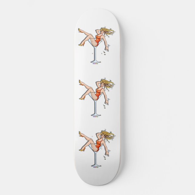 Skateboard - Girl in a Martini Glass, Olivia (Front)