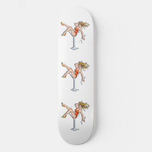 Skateboard - Girl in a Martini Glass, Olivia Deck