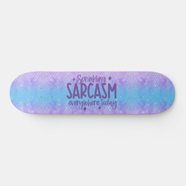 Skateboard Girly Glitter Purple Fun Wording (Horz)