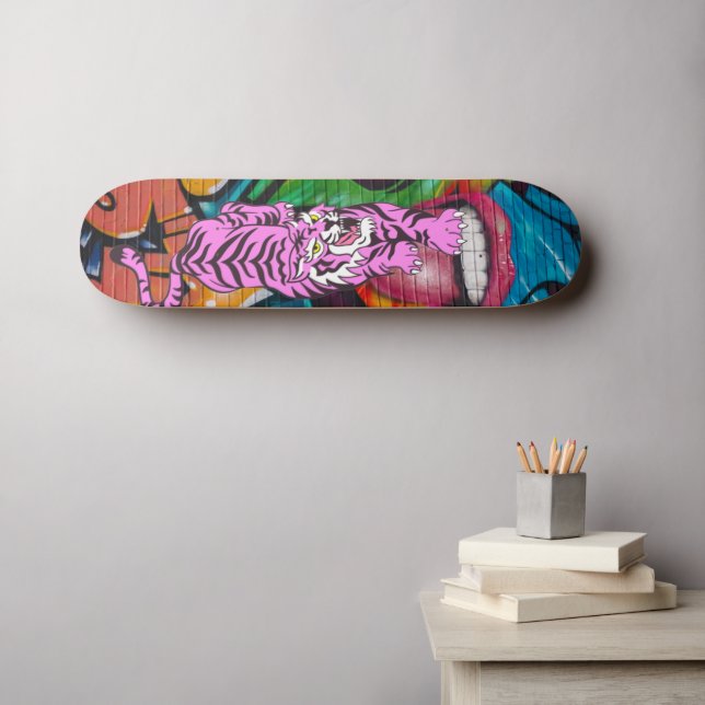 Skateboard Graffiti Purple Tiger (Wall Art (Horz))