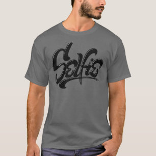 Skateboard Graffiti Selfie Street Art Lettering T-Shirt