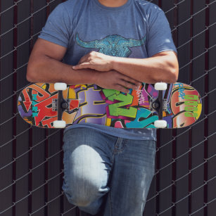 Skateboard Graffiti Style with Name