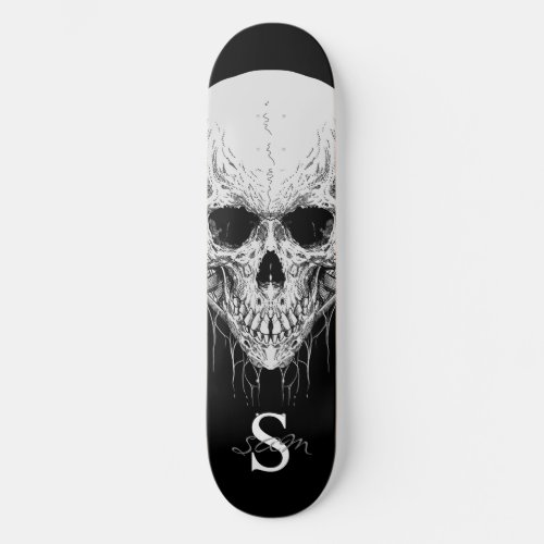 skateboard Gray Skull Monogram 