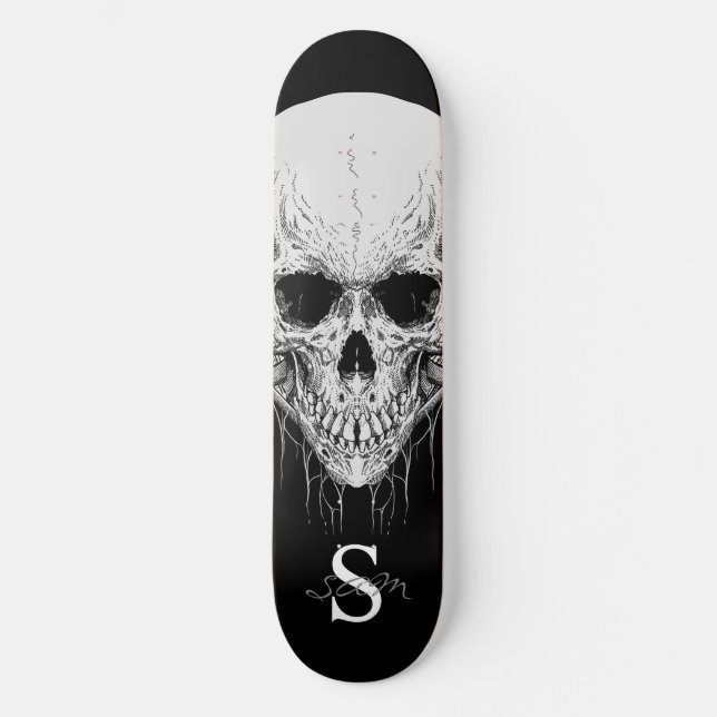 skateboard Gray Skull Monogram  (Front)