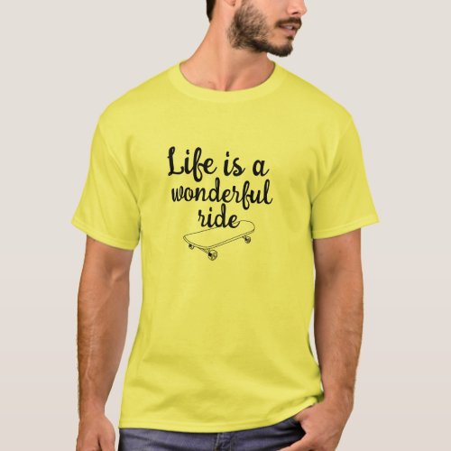 Skateboard Happiness Quote Funny Skateboard Saying T_Shirt