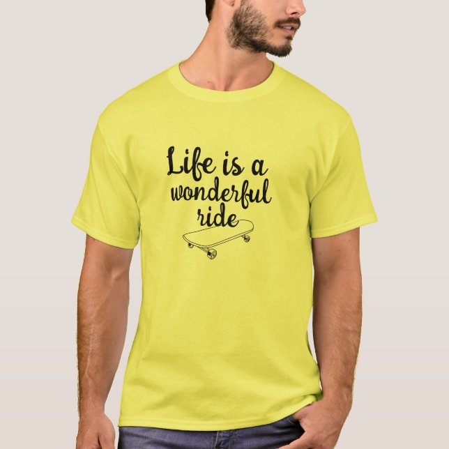 Skateboard Happiness Quote Funny Skateboard Saying T-Shirt (Front)