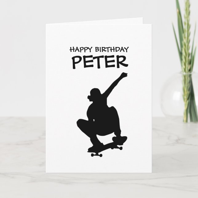 SKATEBOARD HAPPY BIRTHDAY Boy Card (Front)