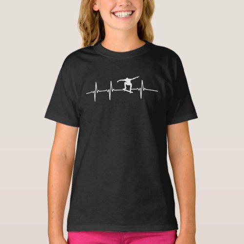 Skateboard Heartbeat T_Shirt