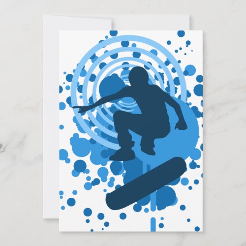 skateboard hi-fi bubbles custom invitation