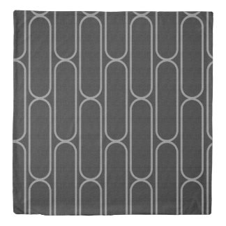 Skateboard Hourglass Comforter Cover  Charcoal
