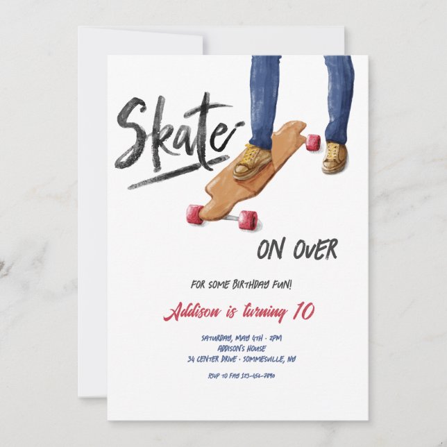 Skateboard  invitation (Front)