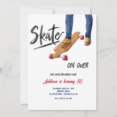 Skateboard  invitation