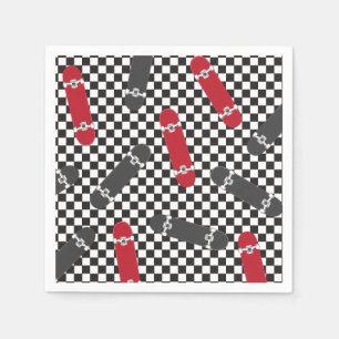 Skateboard Let's Kick It Birthday Napkins