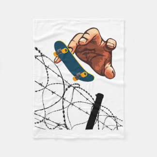 Skateboard Lifestyle Design For Skateboarding Love Fleece Blanket