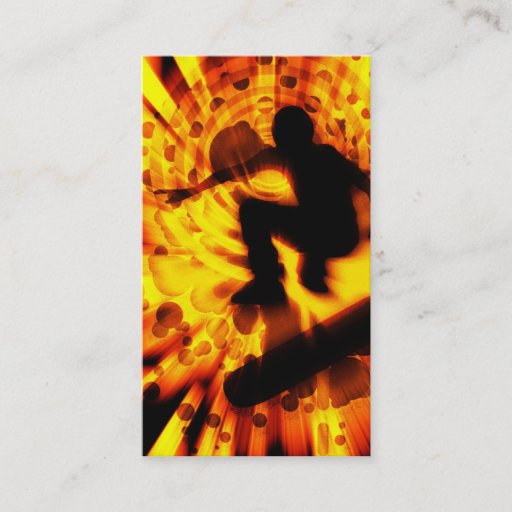 Customizable skateboard light explosion business card