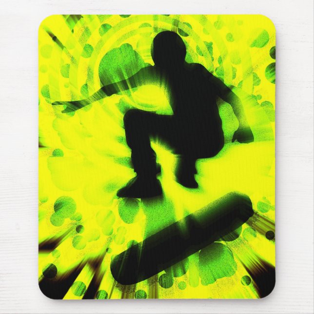 skateboard light explosion mouse pad (Front)