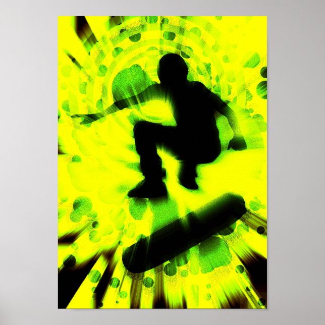 skateboard light explosion poster (Front)