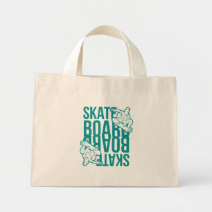 skateboard mini tote bag