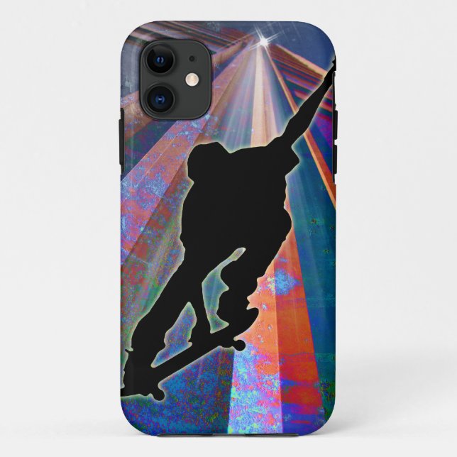 Skateboard on a Building Ray Case-Mate iPhone Case (Back)